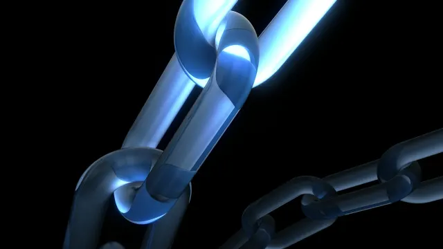 Chrome Chain Ice Blue Mac wallpaper
