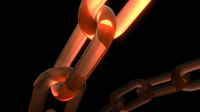 Chrome Chain Orange Mac wallpaper