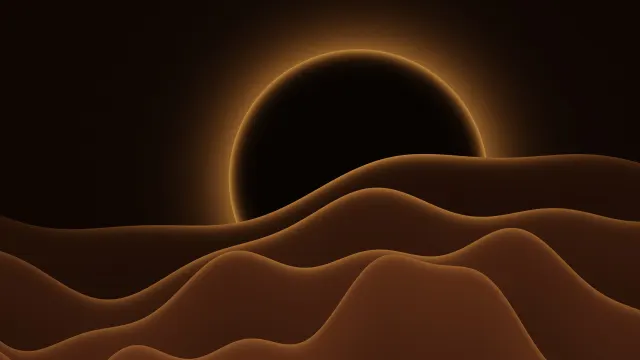 Fond d'écran Mac Orbe × Dunes Ambre